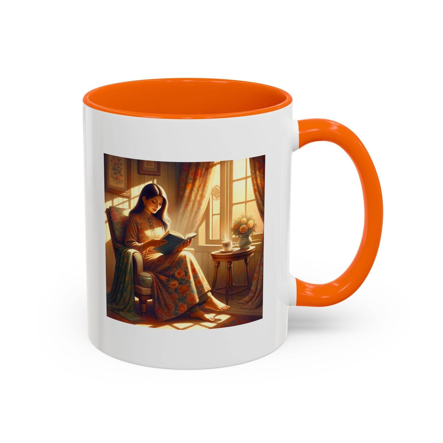 Cozy Reading Accent Coffee Mug - 11 oz - Perfect for Book Lovers - The Dreamer's Bookshop.