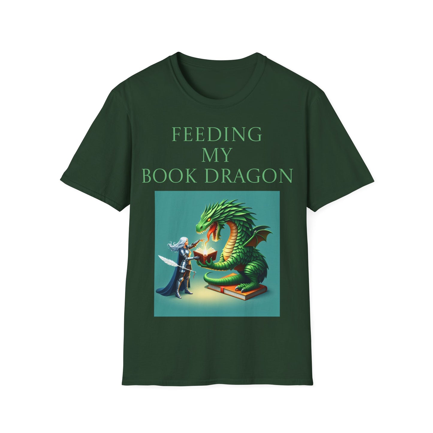Unisex -Inspired T-Shirt - "Book Dragon" - Perfect for Book Lovers - The Dreamer's Bookshop.