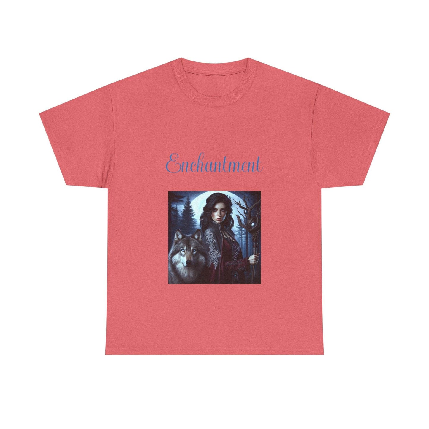Enchanting Wolf Witch Unisex Heavy Cotton Tee - The Dreamer's Bookshop.