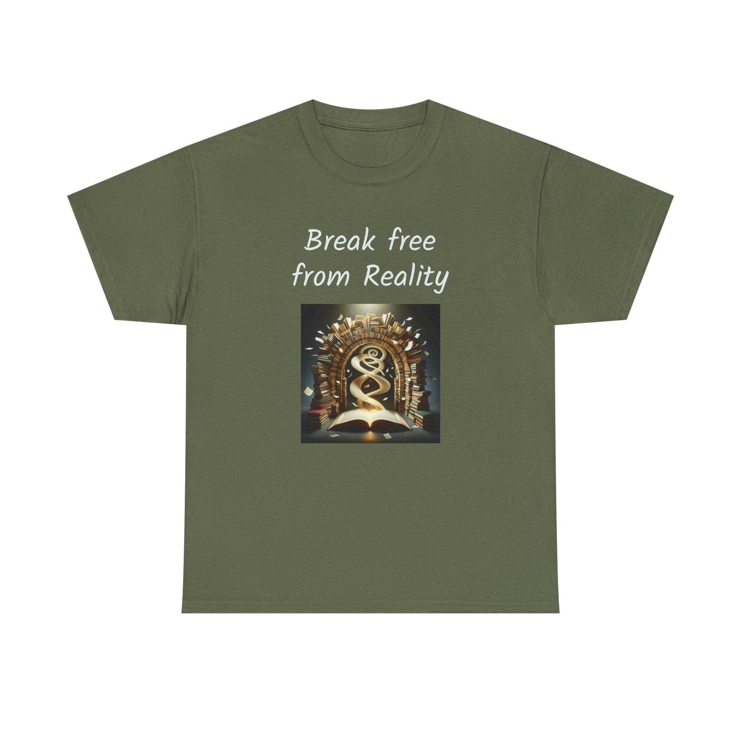 Break Free - Graphic Tee - Unisex Heavy Cotton T-Shirt - Book Lovers - The Dreamer's Bookshop.