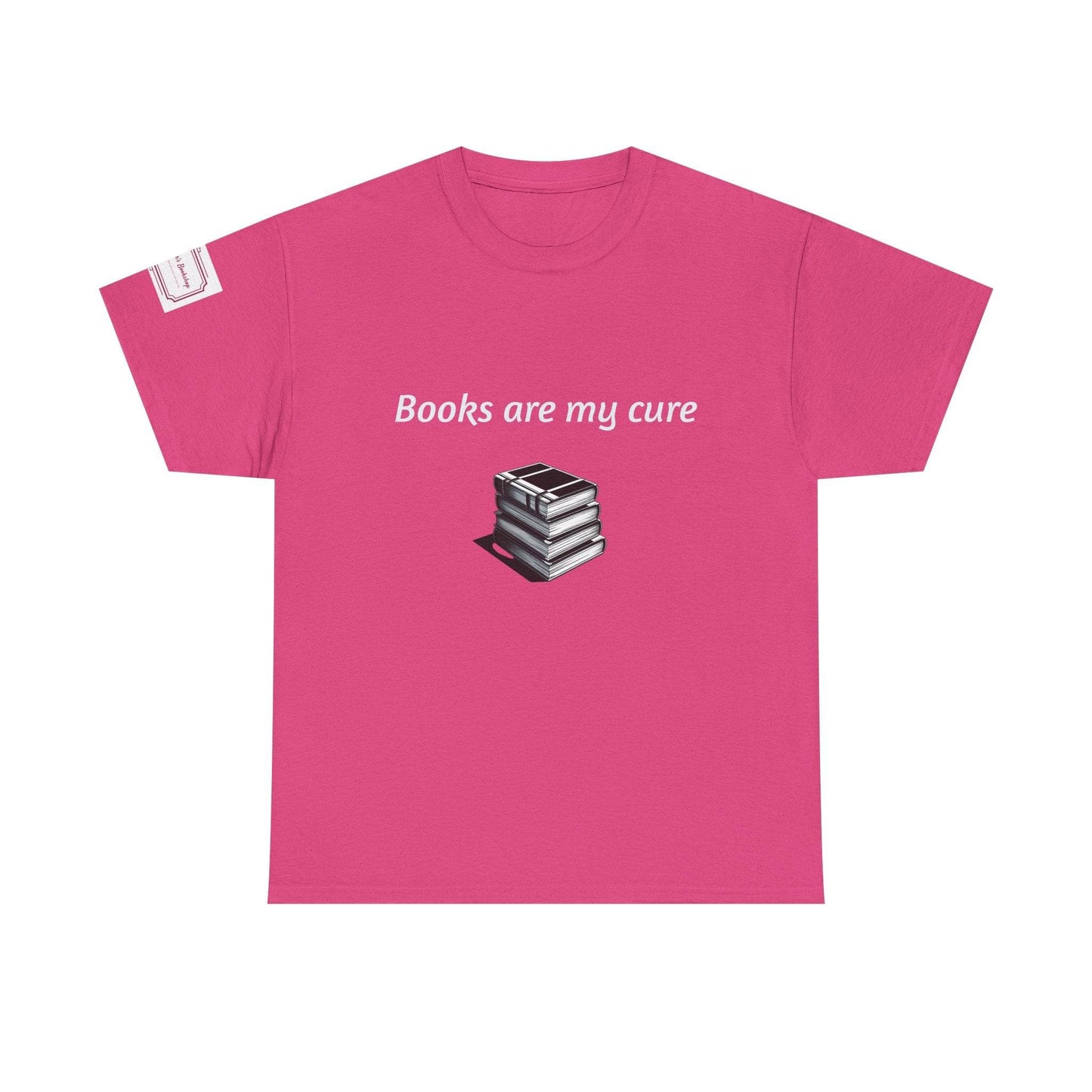Books are my cure - Inspirational Unisex Heavy Cotton Tee - The Dreamer's Bookshop.