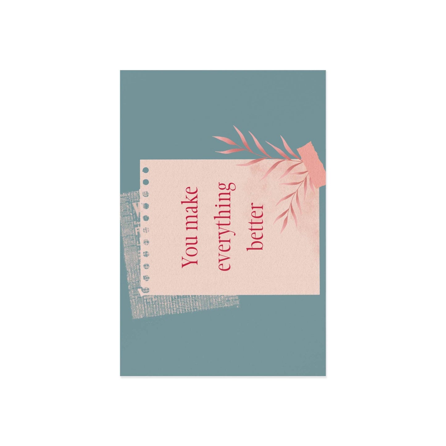 The Dreamer's Bookshop Appreciation "You Make Everything" Print Card - The Dreamer's Bookshop.