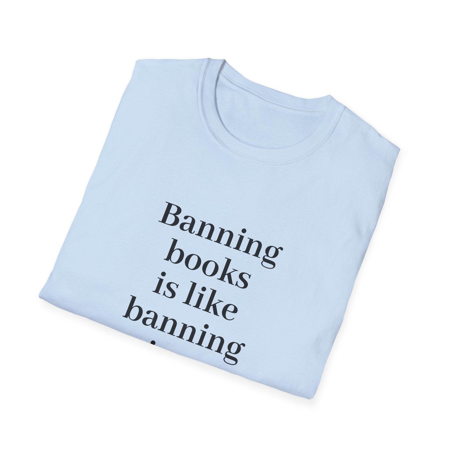 Unisex Softstyle T-Shirt - 'Banning Books' - The Dreamer's Bookshop.