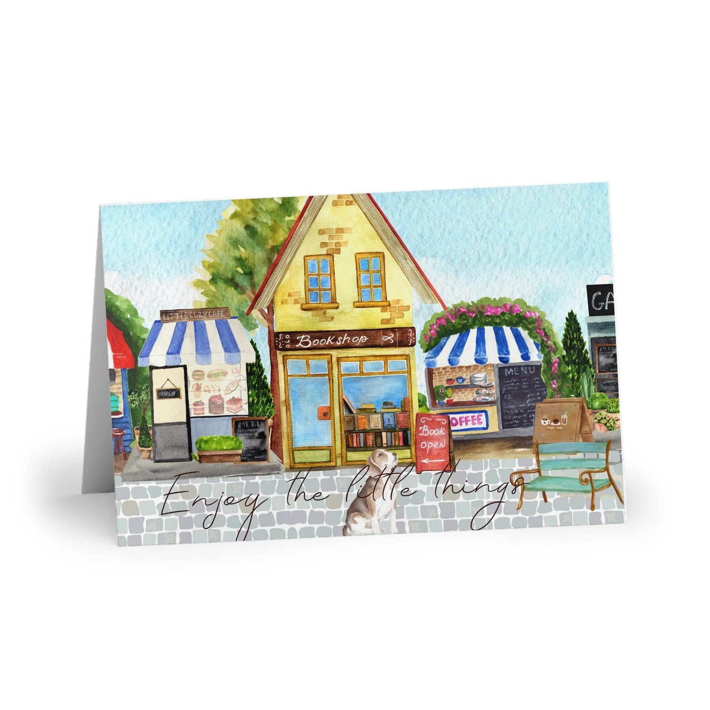 The Dreamer's Bookshop "Bookshop" Enjoy the Little Things Card - The Dreamer's Bookshop.
