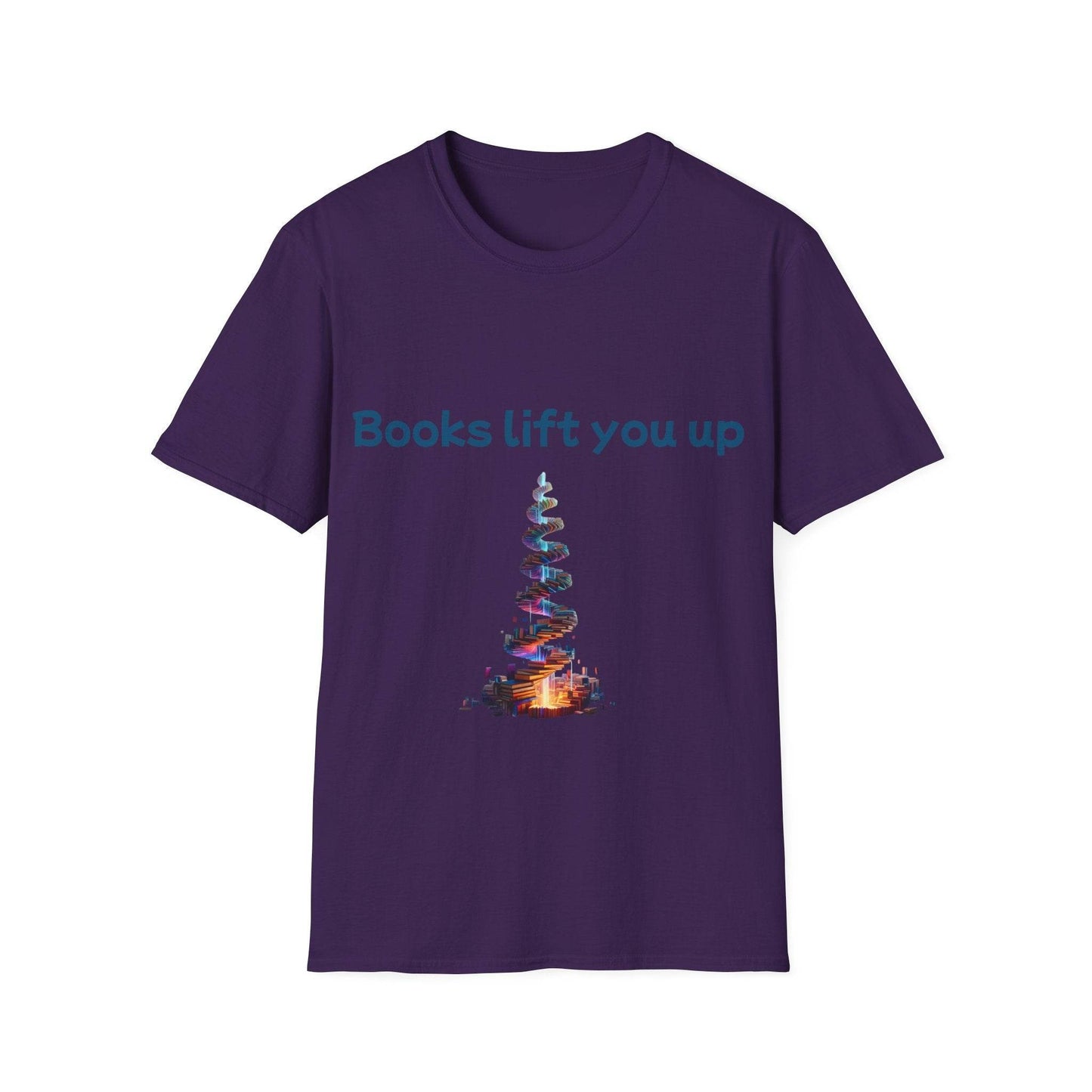 Inspirational Unisex Softstyle T-Shirt - Books Lift You Up - The Dreamer's Bookshop.