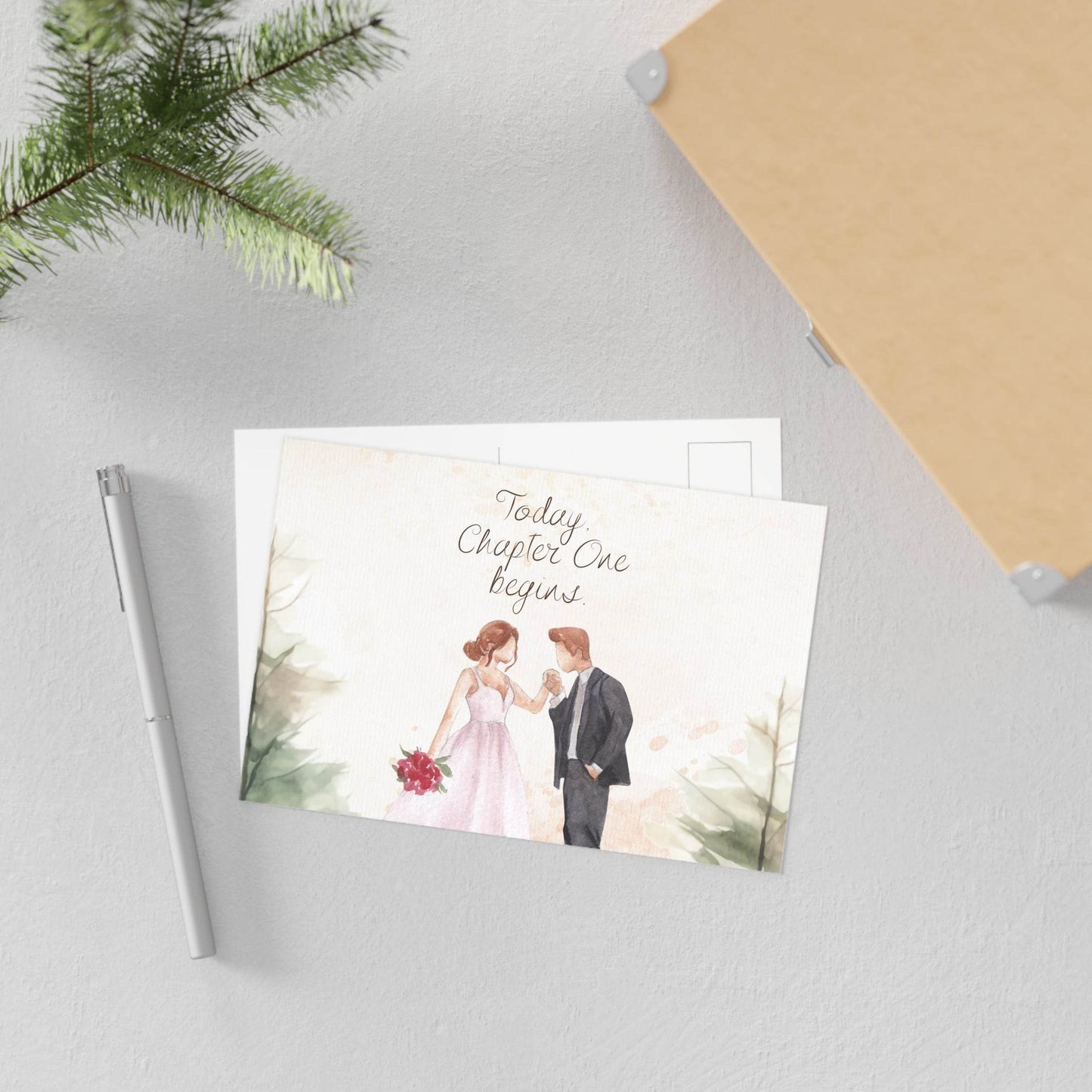 The Dreamer's Bookshop Cute "Chapter One" Wedding Card - The Dreamer's Bookshop.