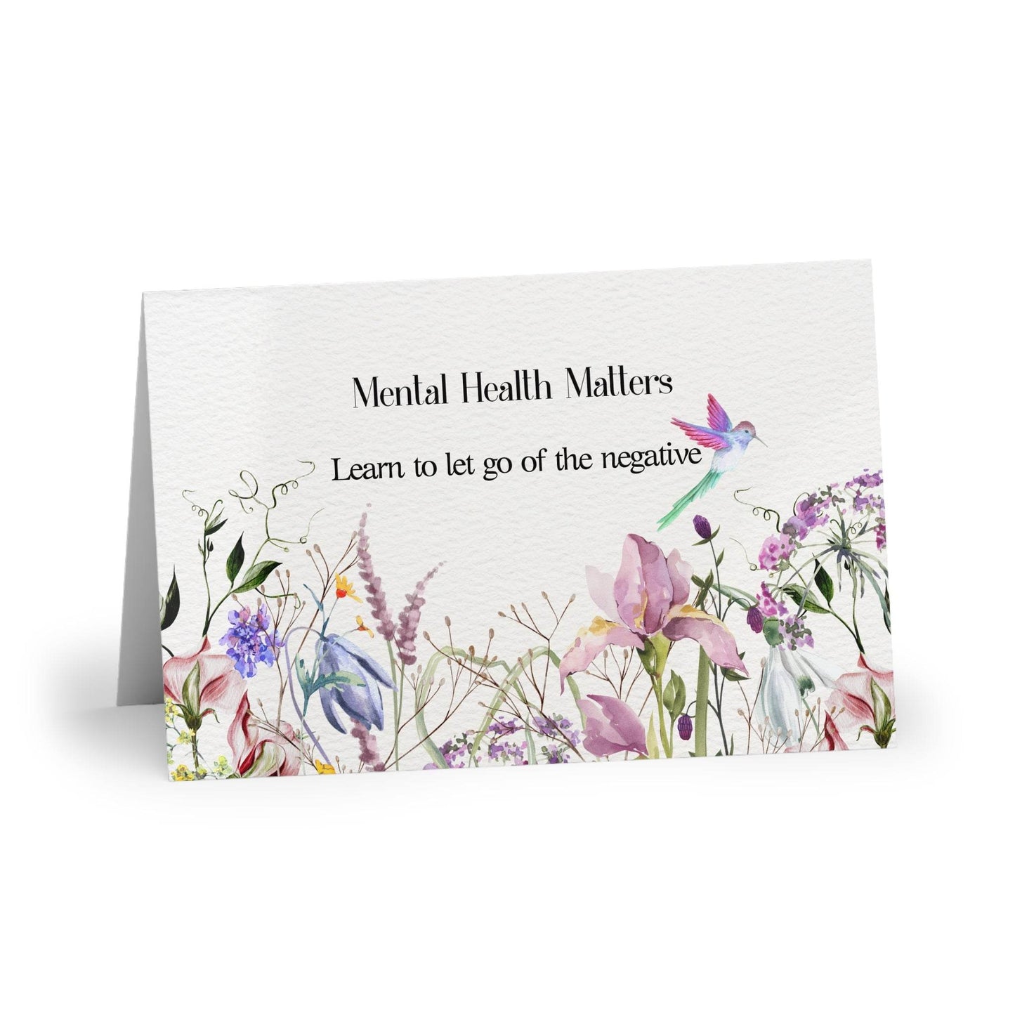 Watercolor "Let Go" Mental Health Matters Art Print Card - The Dreamer's Bookshop.