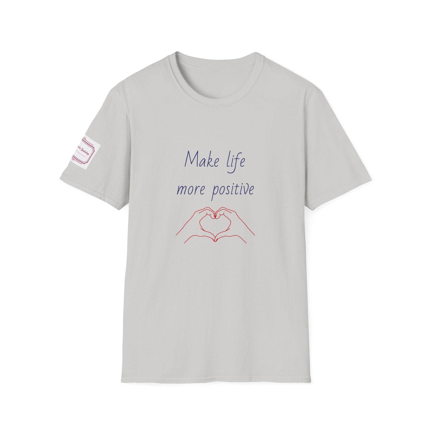 Positive Vibe Unisex Softstyle T-Shirt - 'Make Life More Positive' - The Dreamer's Bookshop.