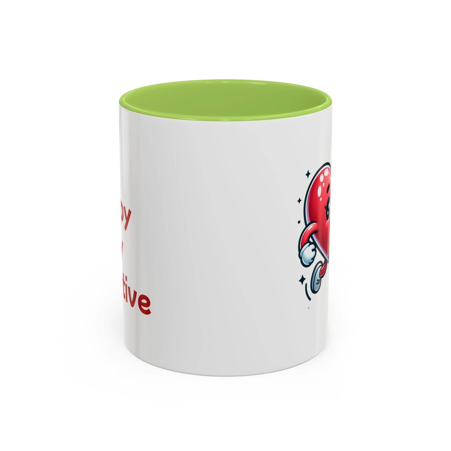 Playful Heart Running Coffee Mug - Cute Gift for Positive Thinkers - The Dreamer's Bookshop.