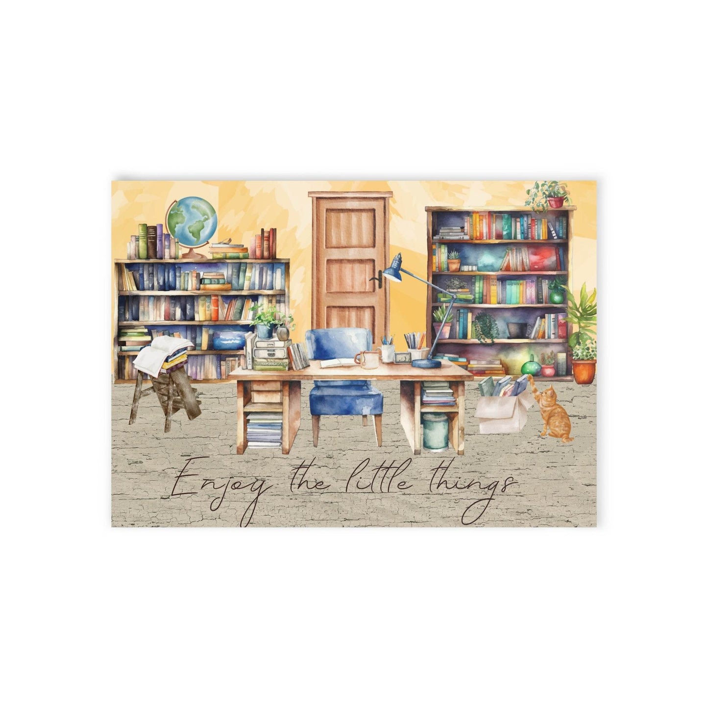 The Dreamer's Bookshop "Work space" Enjoy the Little Things Card - The Dreamer's Bookshop.