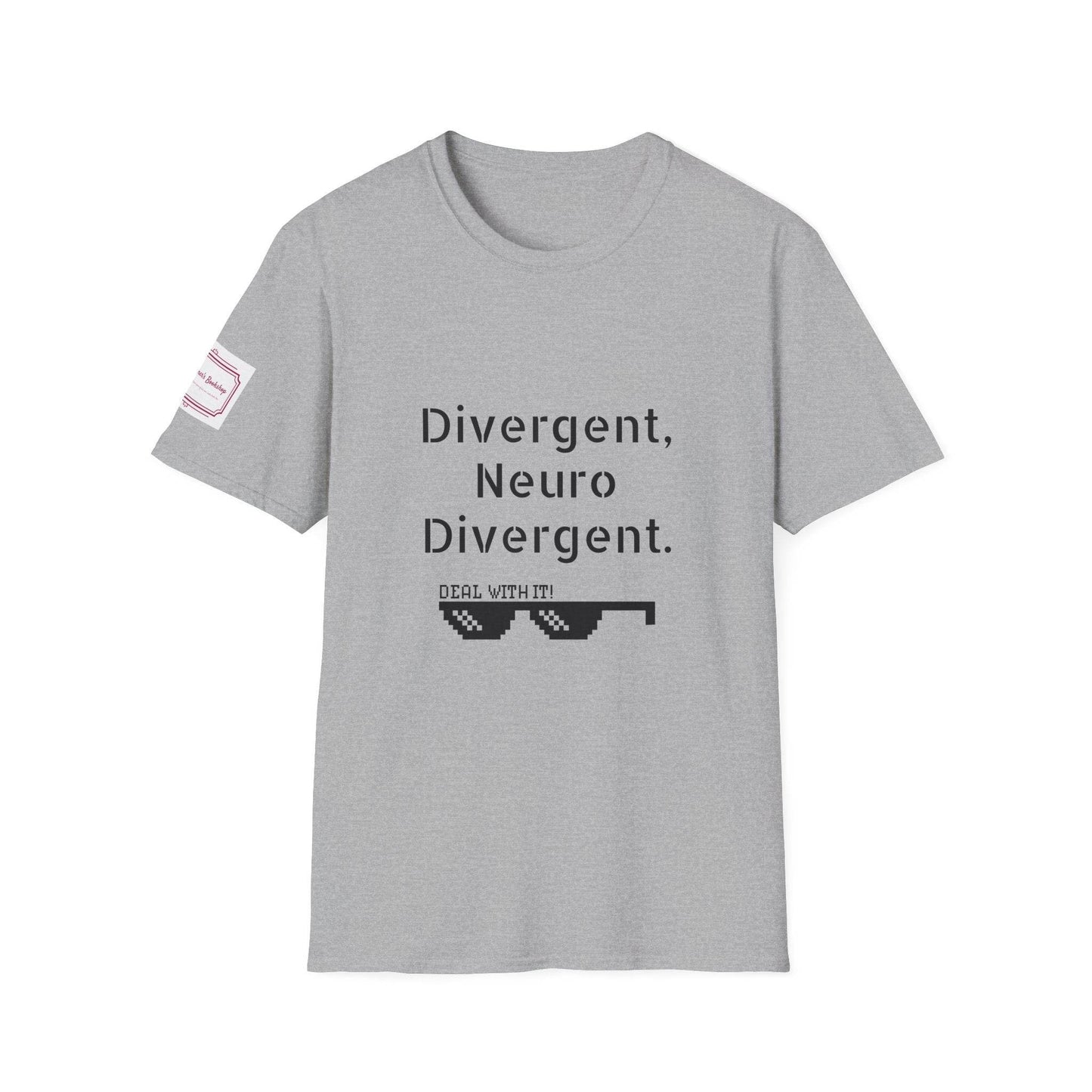 Divergent Neuro Divergent T-Shirt - Unisex Softstyle Tee for Neurodiversity Awareness - The Dreamer's Bookshop.