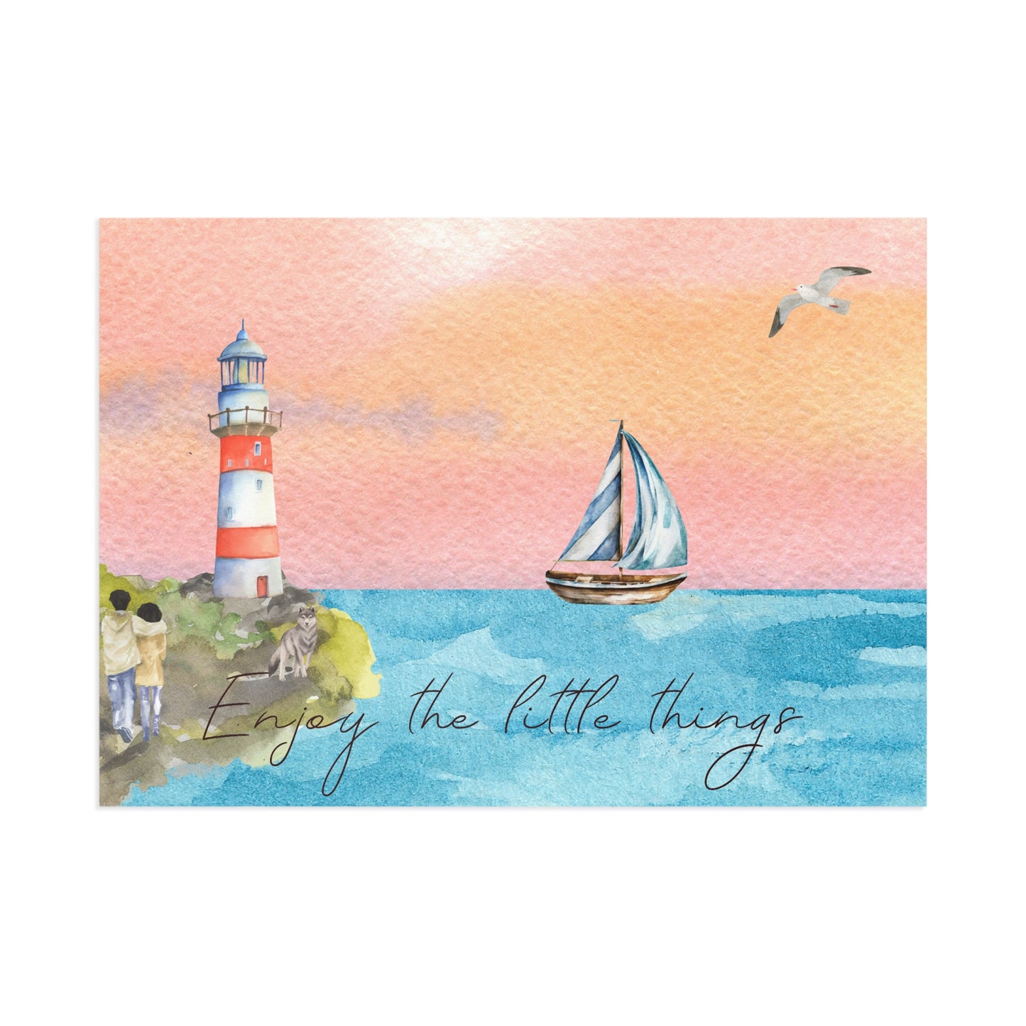 The Dreamer's Bookshop "Lighthouse" Enjoy the little things Card