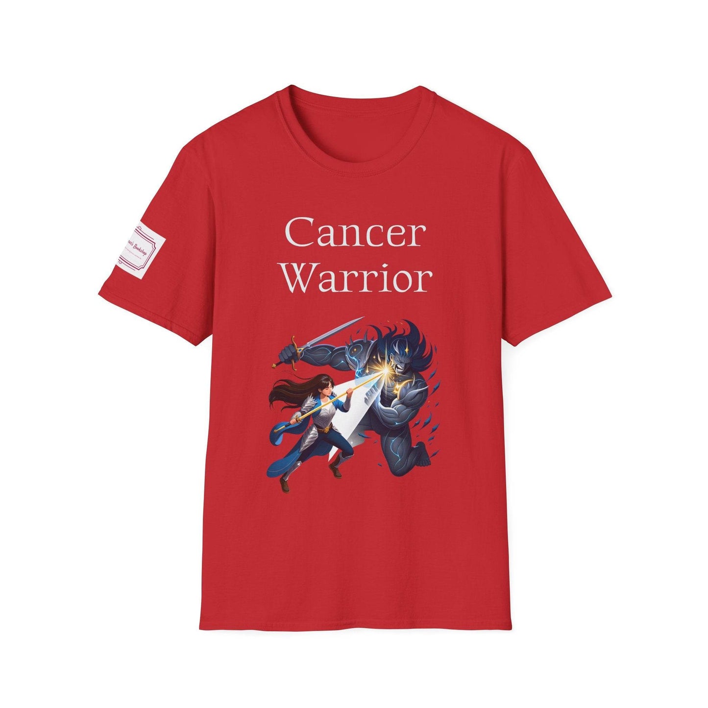 Cancer Warrior Unisex Softstyle T-Shirt - Empowering Graphic Tee for Women's Health Awarenes - The Dreamer's Bookshop.