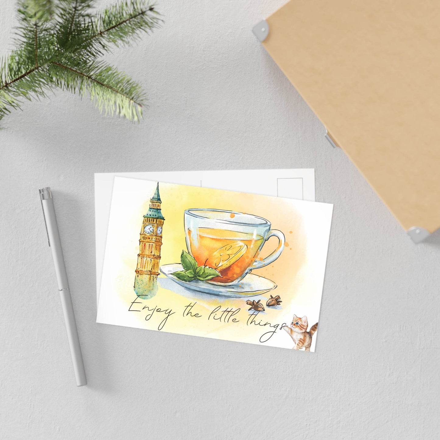 The Dreamer's Bookshop "English Tea" Enjoy the Little Things Card - The Dreamer's Bookshop.