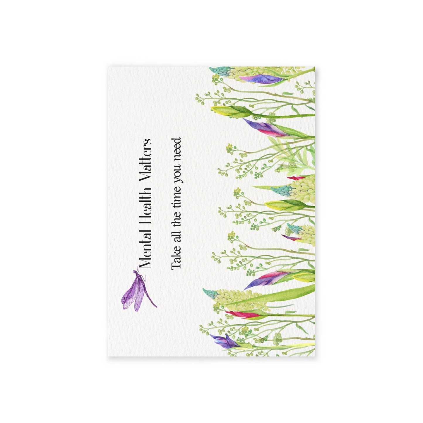 Watercolor "Take Time" Mental Health Matters Art Print - The Dreamer's Bookshop.
