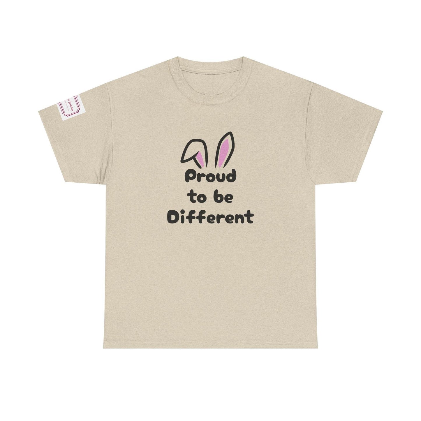 Proud to be Different Unisex Heavy Cotton Tee - Fun & Inclusive Graphic T-Shirt - The Dreamer's Bookshop.