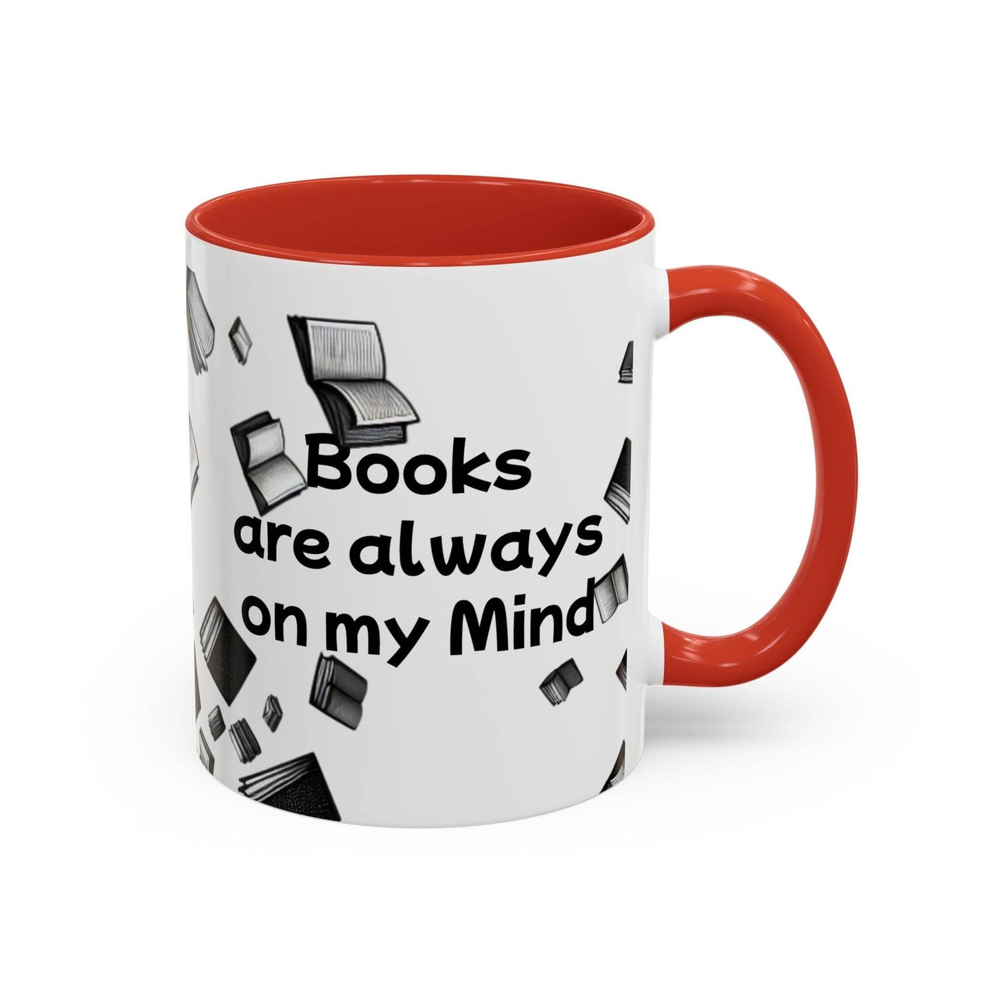 Books on My Mind Accent Coffee Mug - Perfect for Readers - The Dreamer's Bookshop.