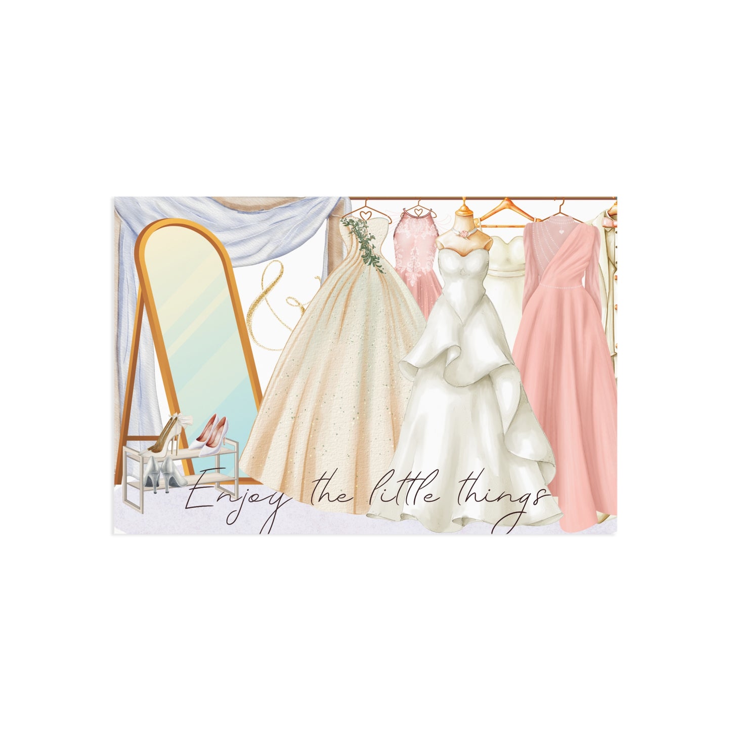 The Dreamer's Bookshop "Wedding Gown" Enjoy the Little Things Card - The Dreamer's Bookshop.
