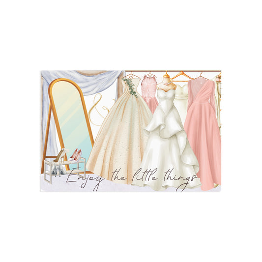 The Dreamer's Bookshop "Wedding Gown" Enjoy the Little Things Card - The Dreamer's Bookshop.