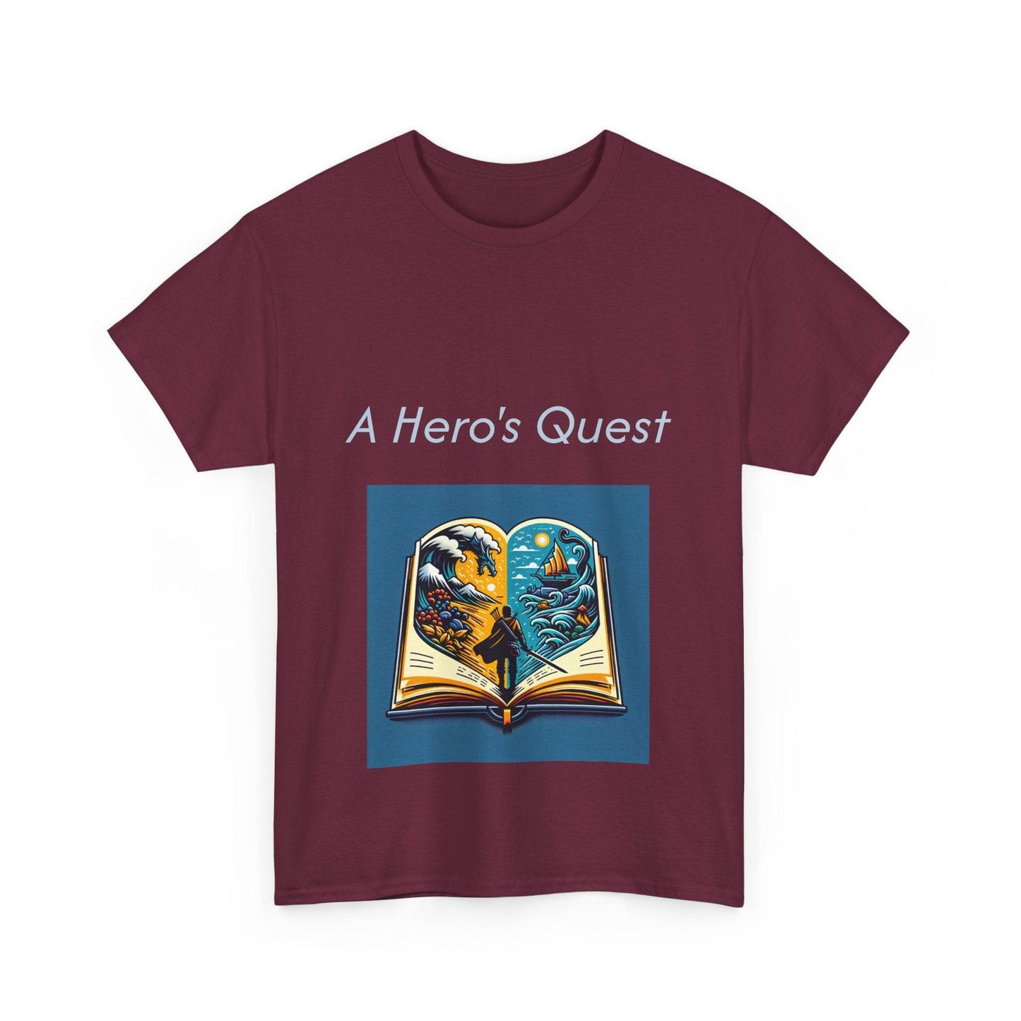 Adventurous - Unisex Heavy Cotton Tee - Hero's Quest - The Dreamer's Bookshop.