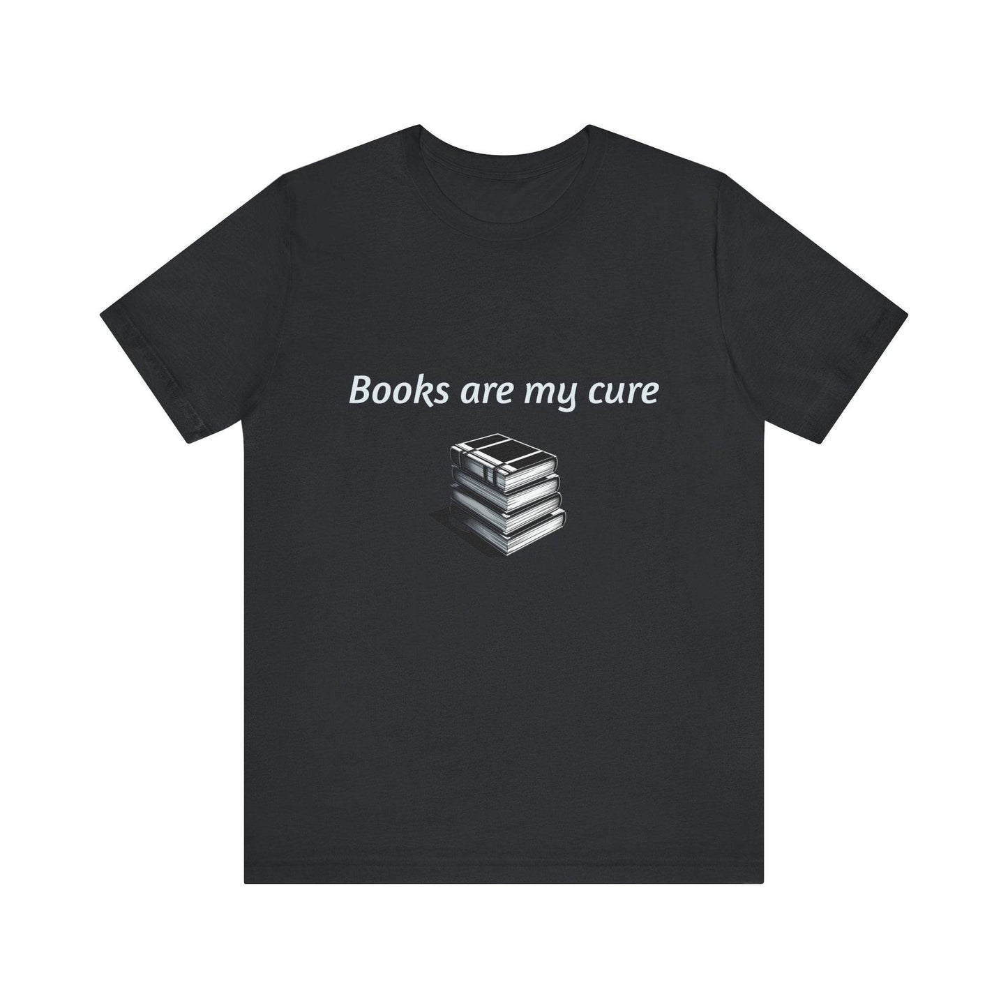 Inspirational Unisex Short Sleeve Tee - Books are my cure - The Dreamer's Bookshop.