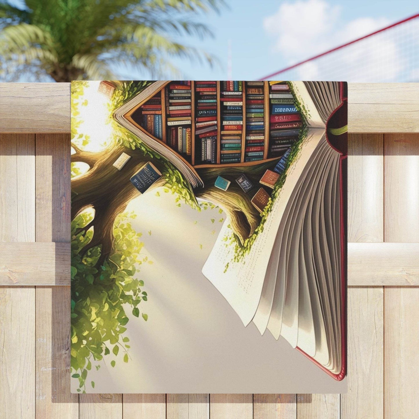 Literary Enchantment Beach Towel - Book Lover's Paradise - The Dreamer's Bookshop.