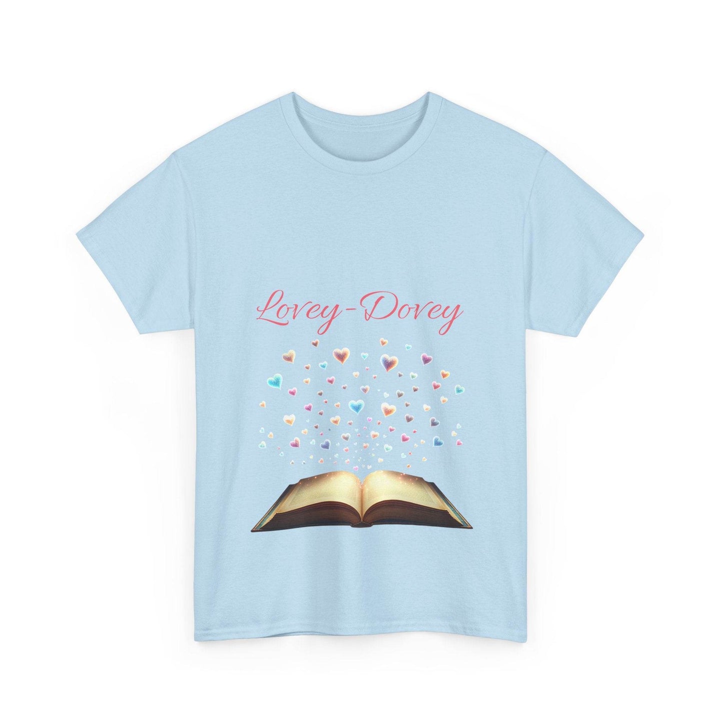 Lovey - Dovey - Unisex Heavy Cotton Tee - Sweet Romance - The Dreamer's Bookshop.