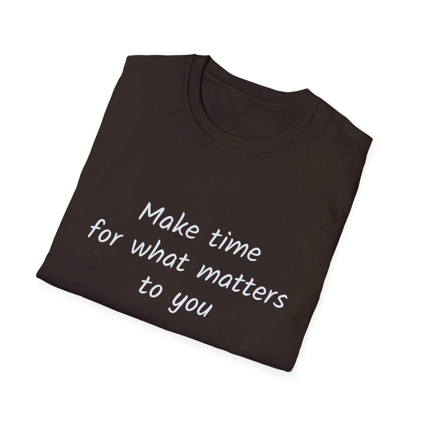 Motivational Unisex Softstyle T-Shirt - Make Time - The Dreamer's Bookshop.
