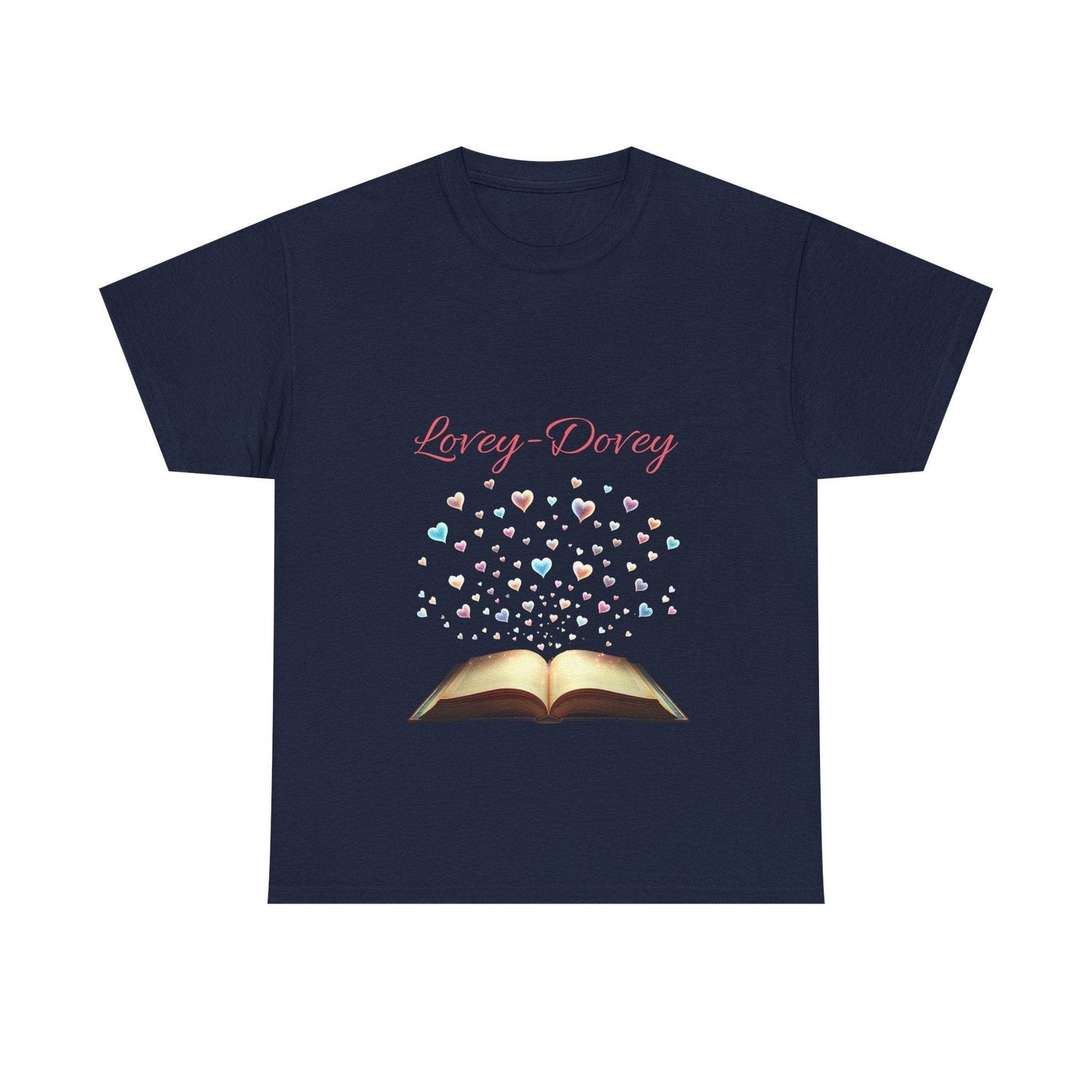 Lovey - Dovey - Unisex Heavy Cotton Tee - Sweet Romance - The Dreamer's Bookshop.