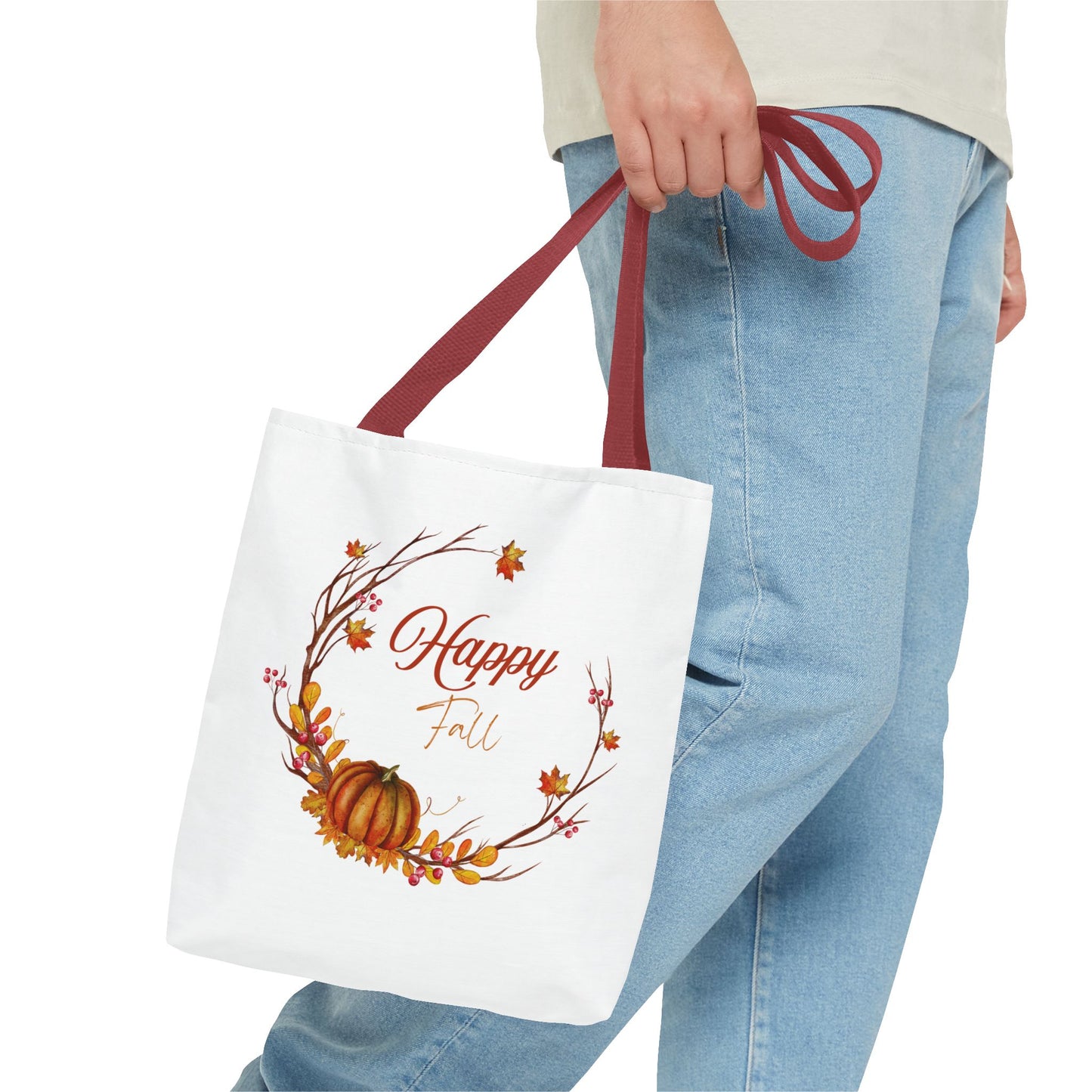 Happy Fall Tote Bag - Cozy Autumn Design