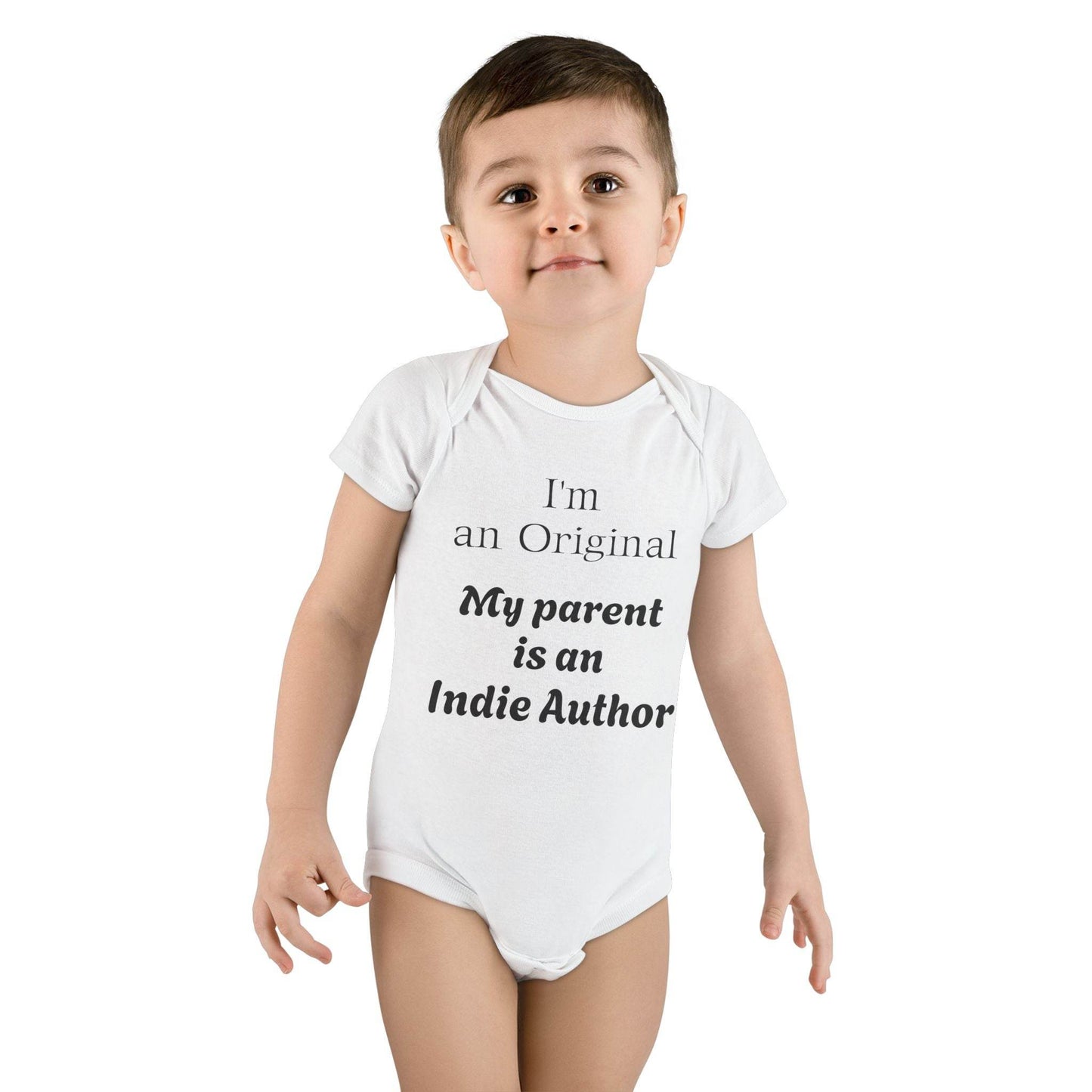 US - Cute Indie Author Baby Bodysuit - Organic Onesie for Creative Families - The Dreamer's Bookshop.