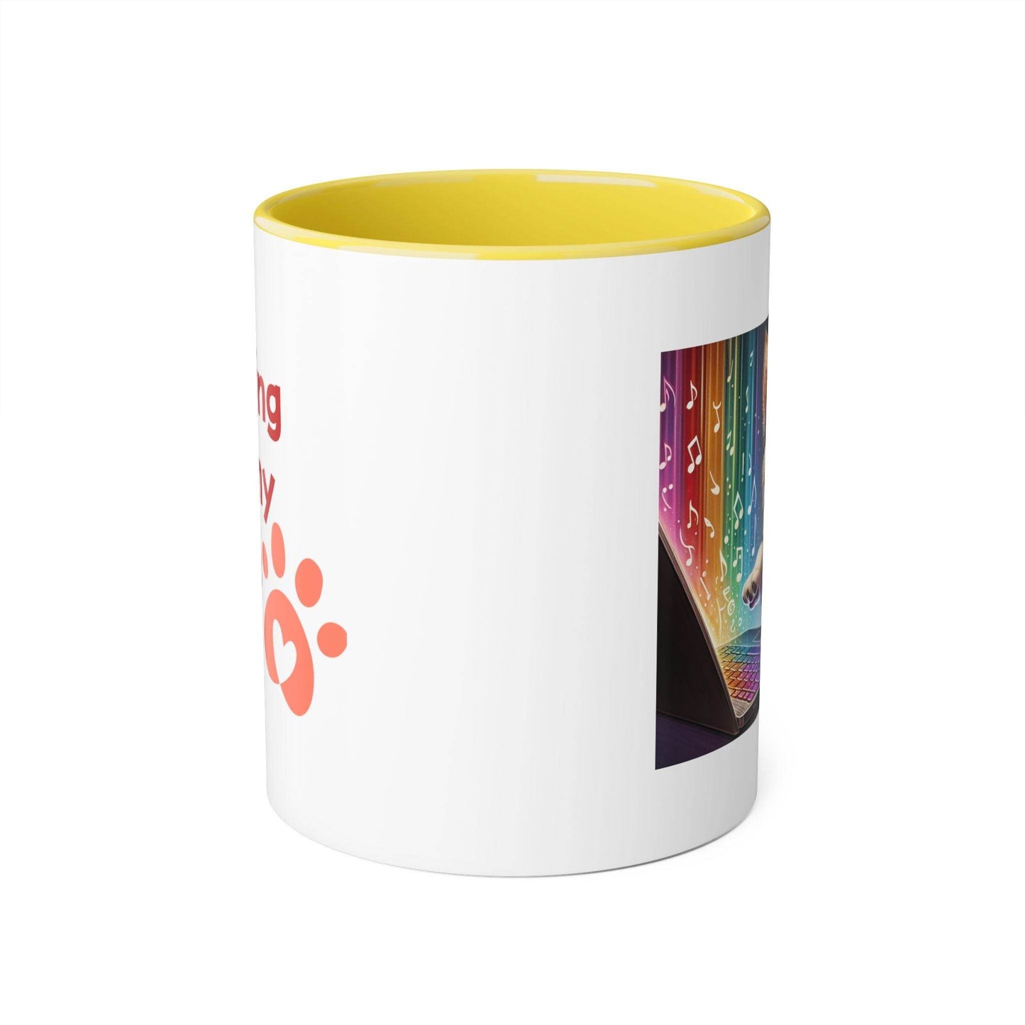 Funny Dog Writer Accent Mug - 11oz Coffee Cup for Book Lovers - The Dreamer's Bookshop.