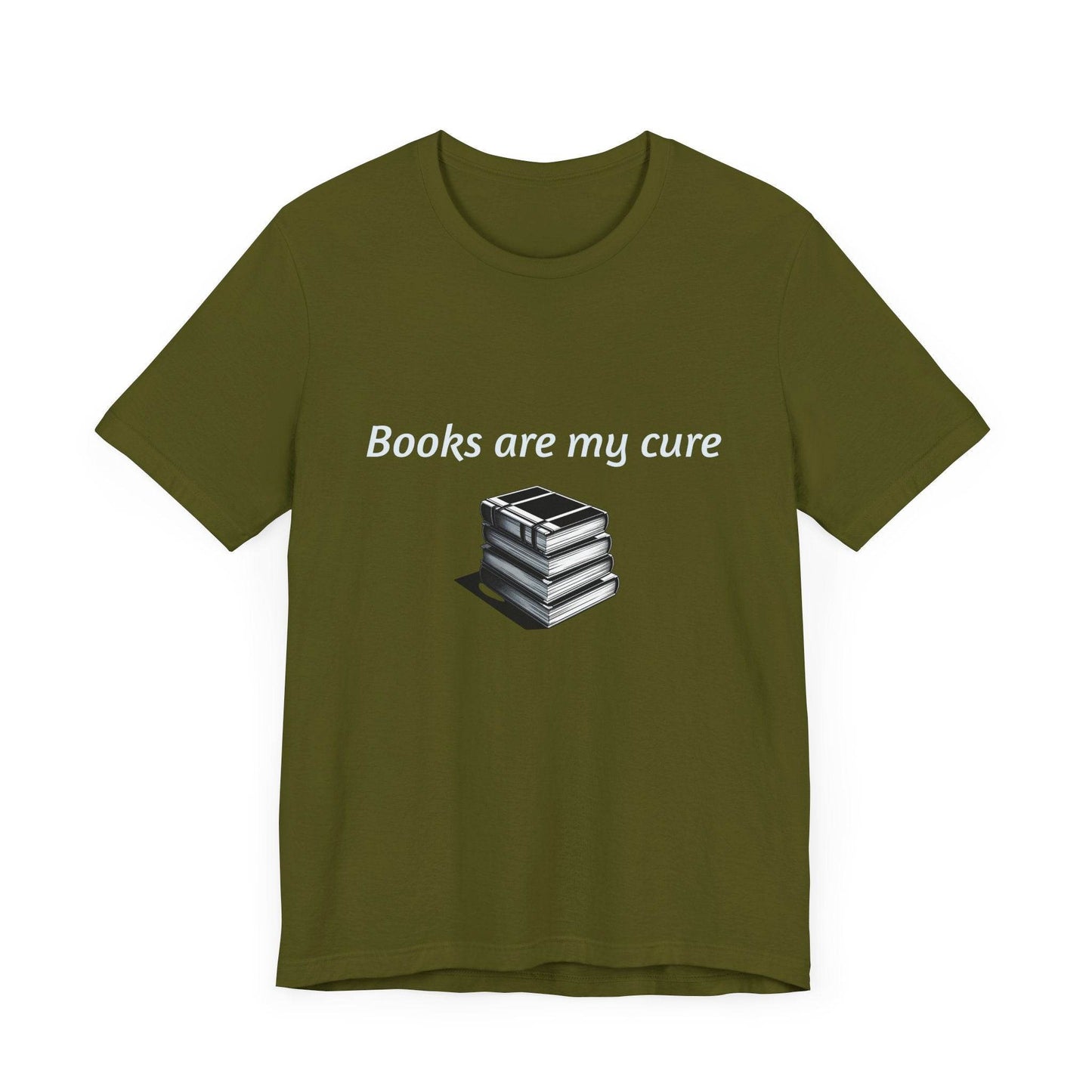 Books are my cure - Inspirational T-Shirt | Unisex Short Sleeve Tee - The Dreamer's Bookshop.