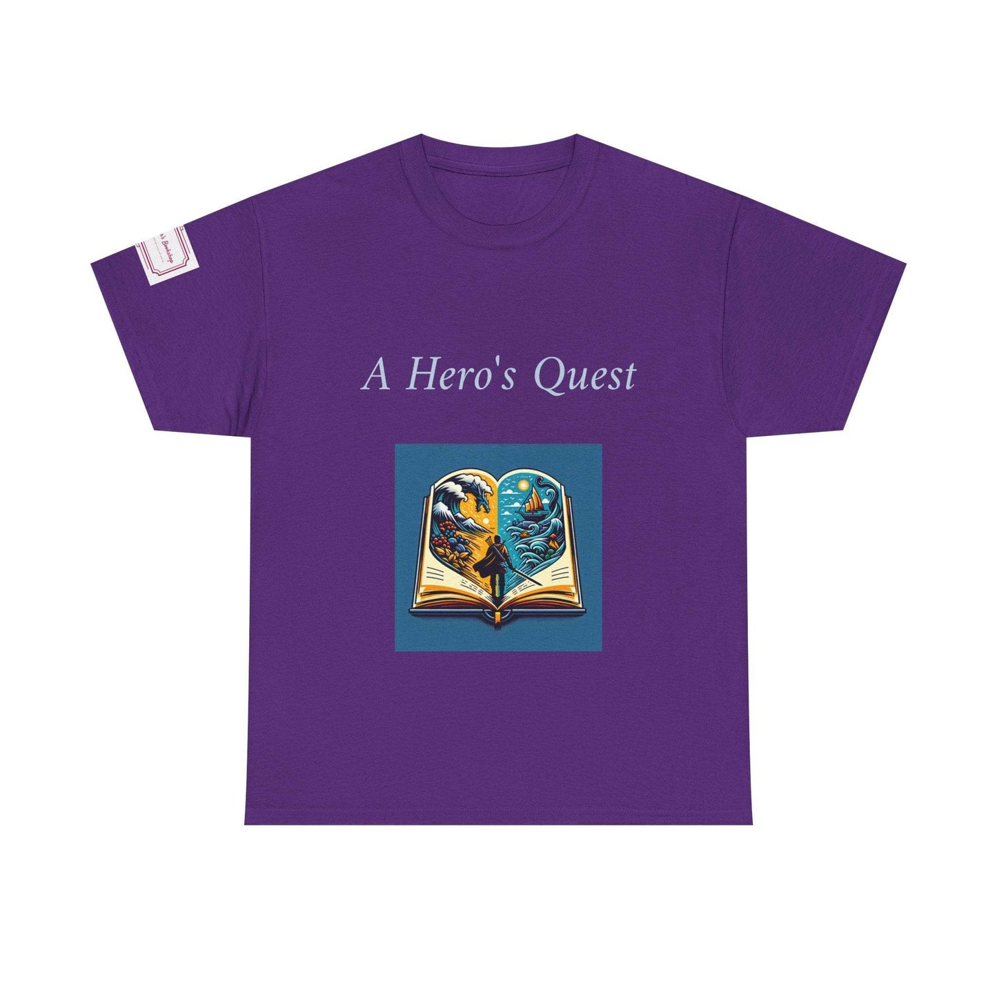 Adventure - Graphic Unisex Heavy Cotton Tee - Hero's Quest - The Dreamer's Bookshop.