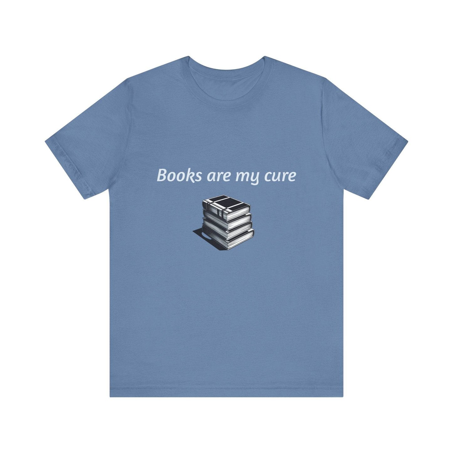 Inspirational Unisex Short Sleeve Tee - Books are my cure - The Dreamer's Bookshop.