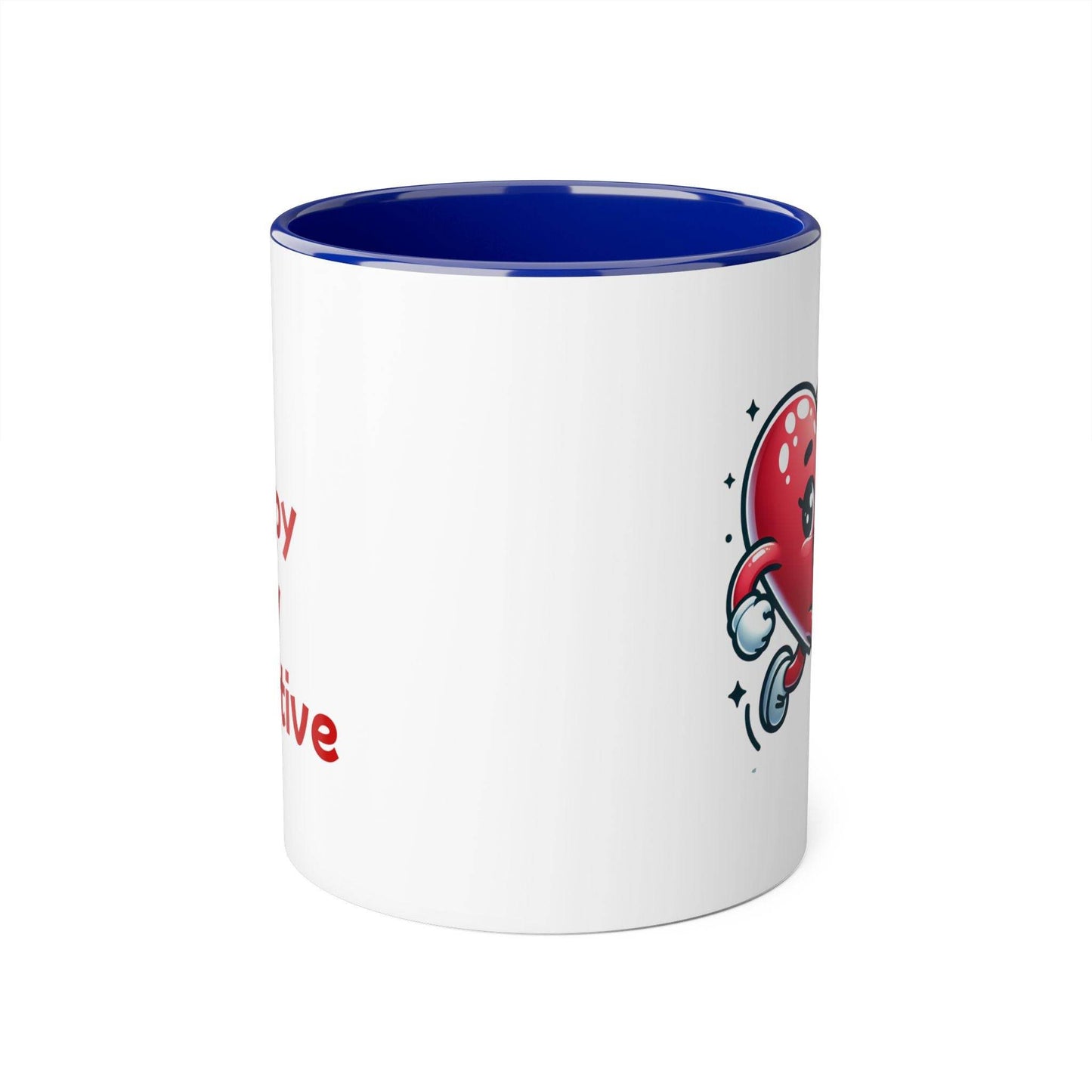 Be Happy Stay Positive Accent Mug - 11oz Coffee Cup for Daily Inspiration - The Dreamer's Bookshop.