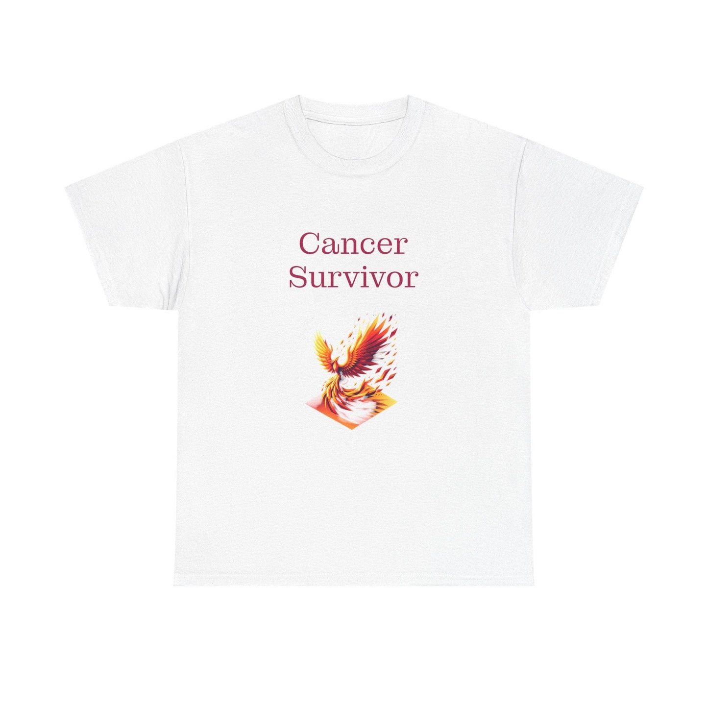 Cancer Survivor Unisex Heavy Cotton Tee - Empowering Apparel for Health Awareness - The Dreamer's Bookshop.