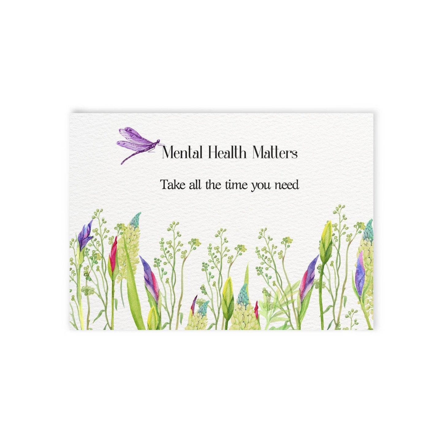 Watercolor "Take Time" Mental Health Matters Art Print - The Dreamer's Bookshop.