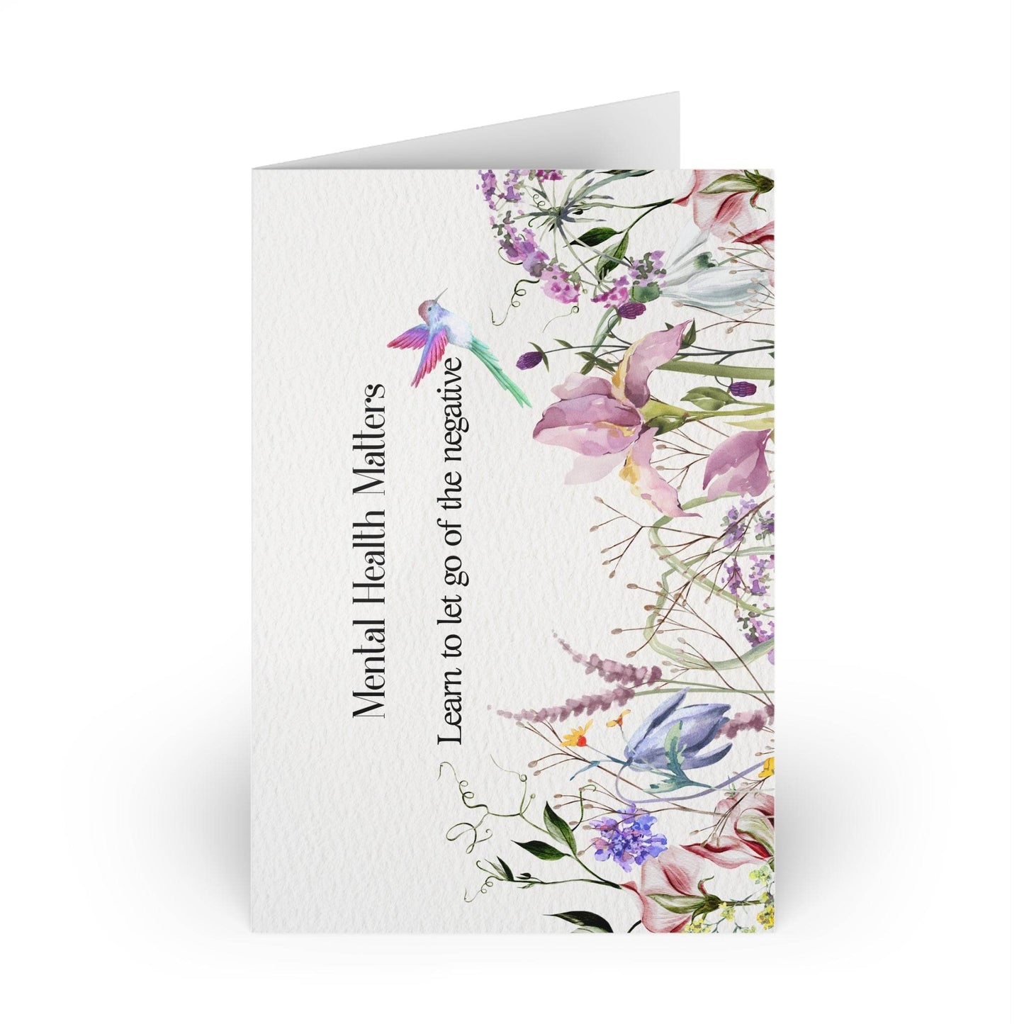 Watercolor "Let Go" Mental Health Matters Art Print Card - The Dreamer's Bookshop.
