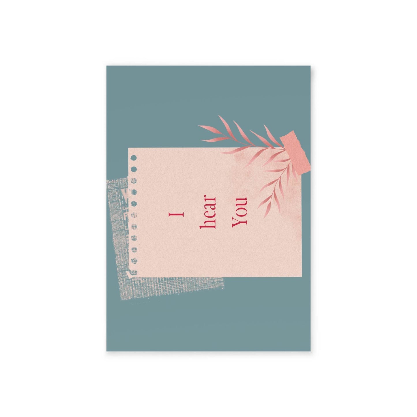 The Dreamer's Bookshop Appreciation "I Hear You" Print Card - The Dreamer's Bookshop.