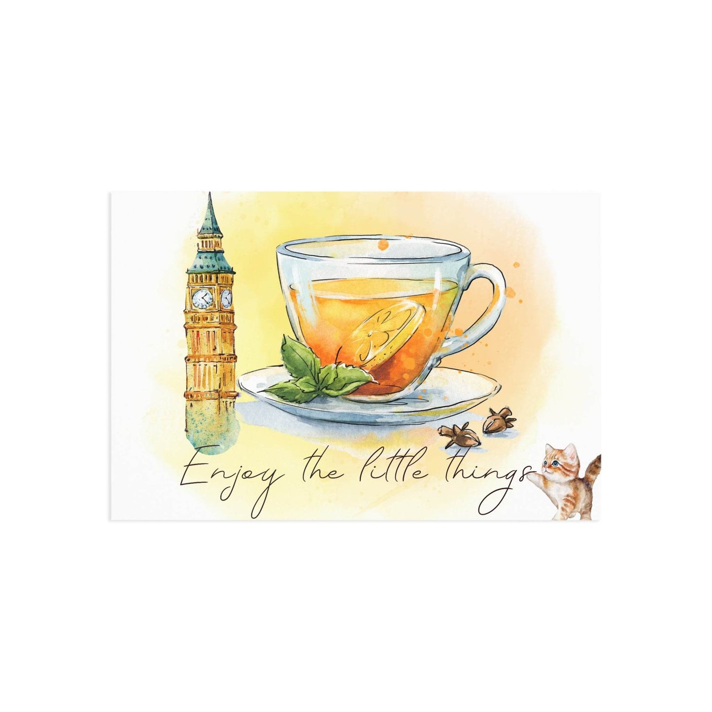 The Dreamer's Bookshop "English Tea" Enjoy the Little Things Card - The Dreamer's Bookshop.