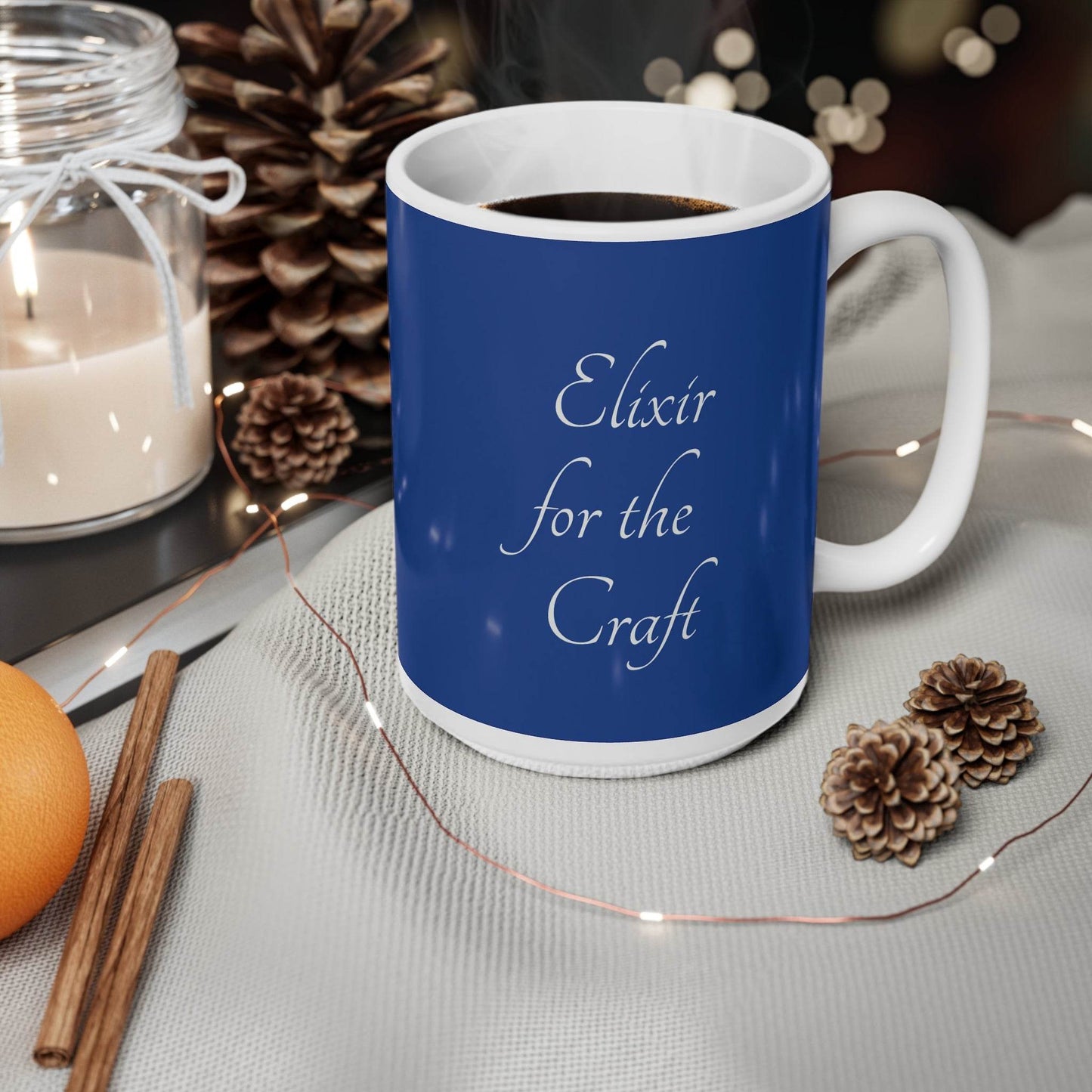 Inspiring Ceramic Coffee Mug - 'Elixir for the Craft' - Perfect Gift for Coffee Lovers - The Dreamer's Bookshop.