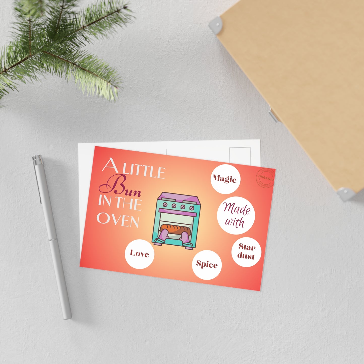 The Dreamer's Bookshop Cute "Bun in the Oven" Baby Card - The Dreamer's Bookshop.