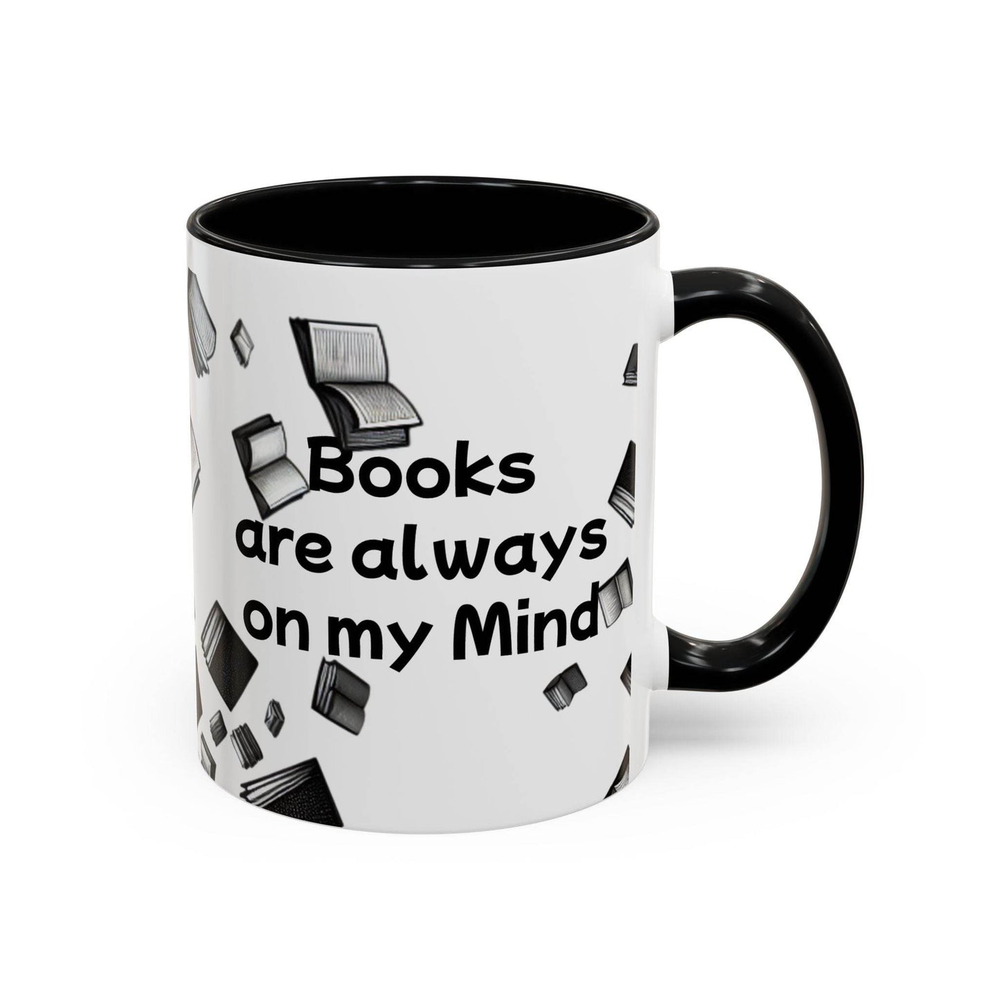 Books on My Mind Accent Coffee Mug - Perfect for Readers - The Dreamer's Bookshop.