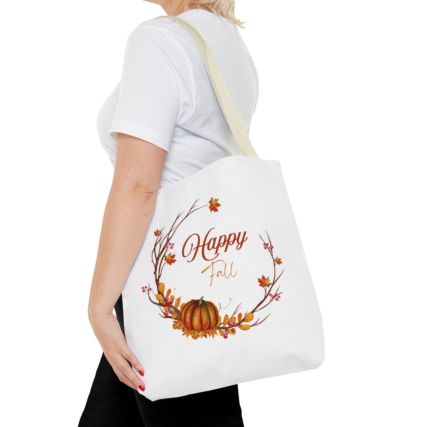 Happy Fall Tote Bag - Cozy Autumn Design