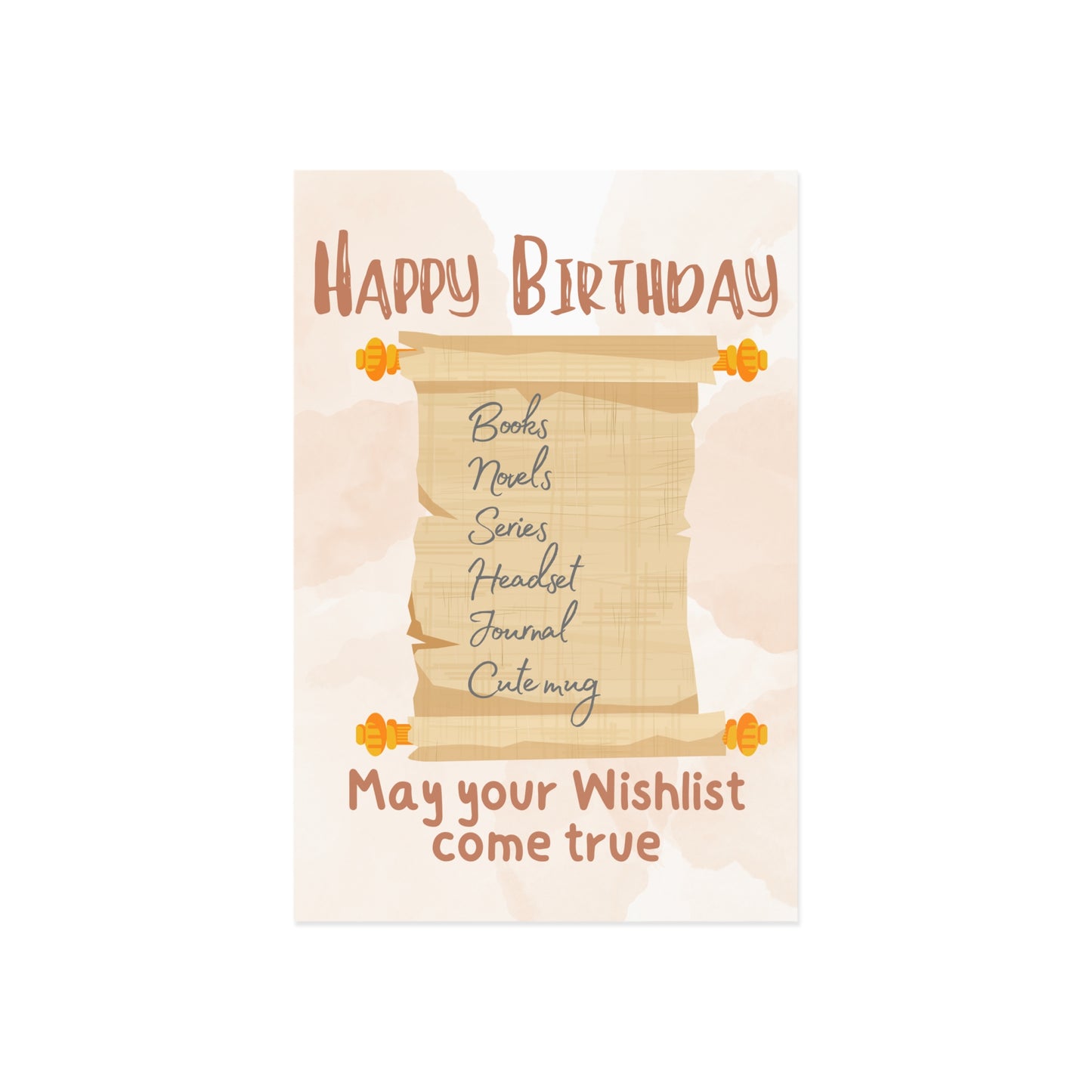 The Dreamer's Bookshop "WIshlist" Birthday Card - The Dreamer's Bookshop.