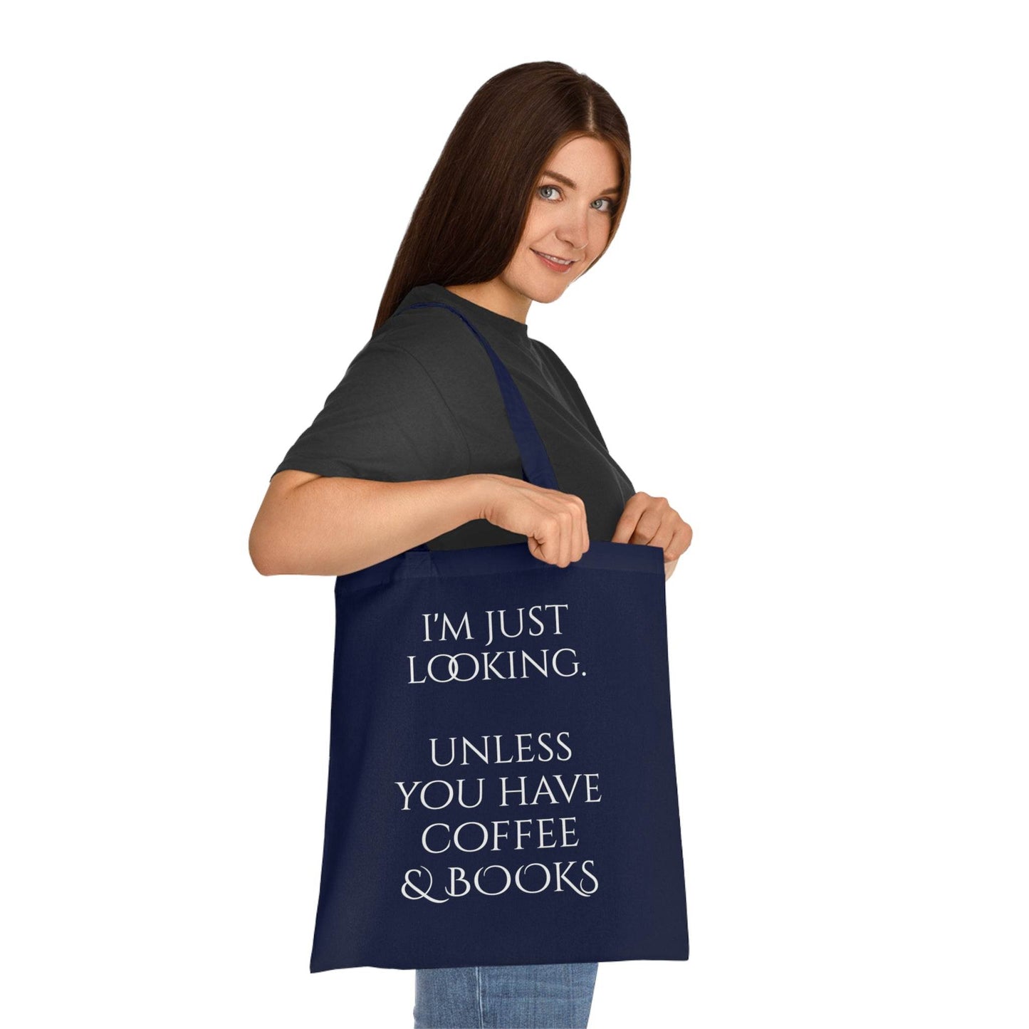 Coffee & Books Cotton Tote - Perfect for Book Lovers - The Dreamer's Bookshop.