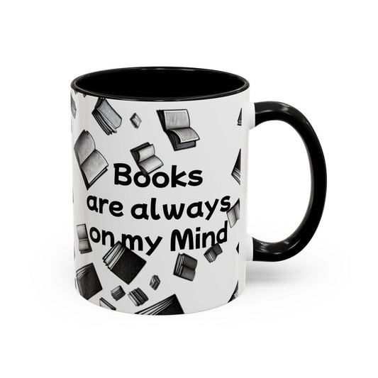 Books on My Mind Accent Coffee Mug - Perfect for Book Lovers - The Dreamer's Bookshop.