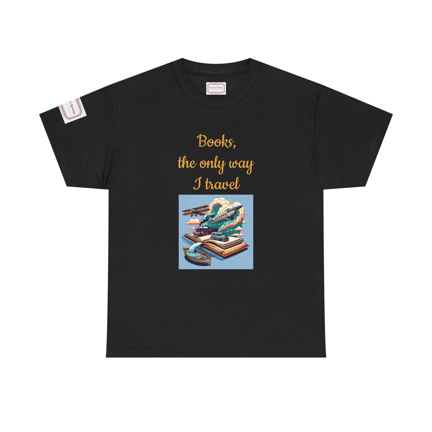 Travel - Unisex Heavy Cotton Tee - Perfect for Book Lovers - The Dreamer's Bookshop.
