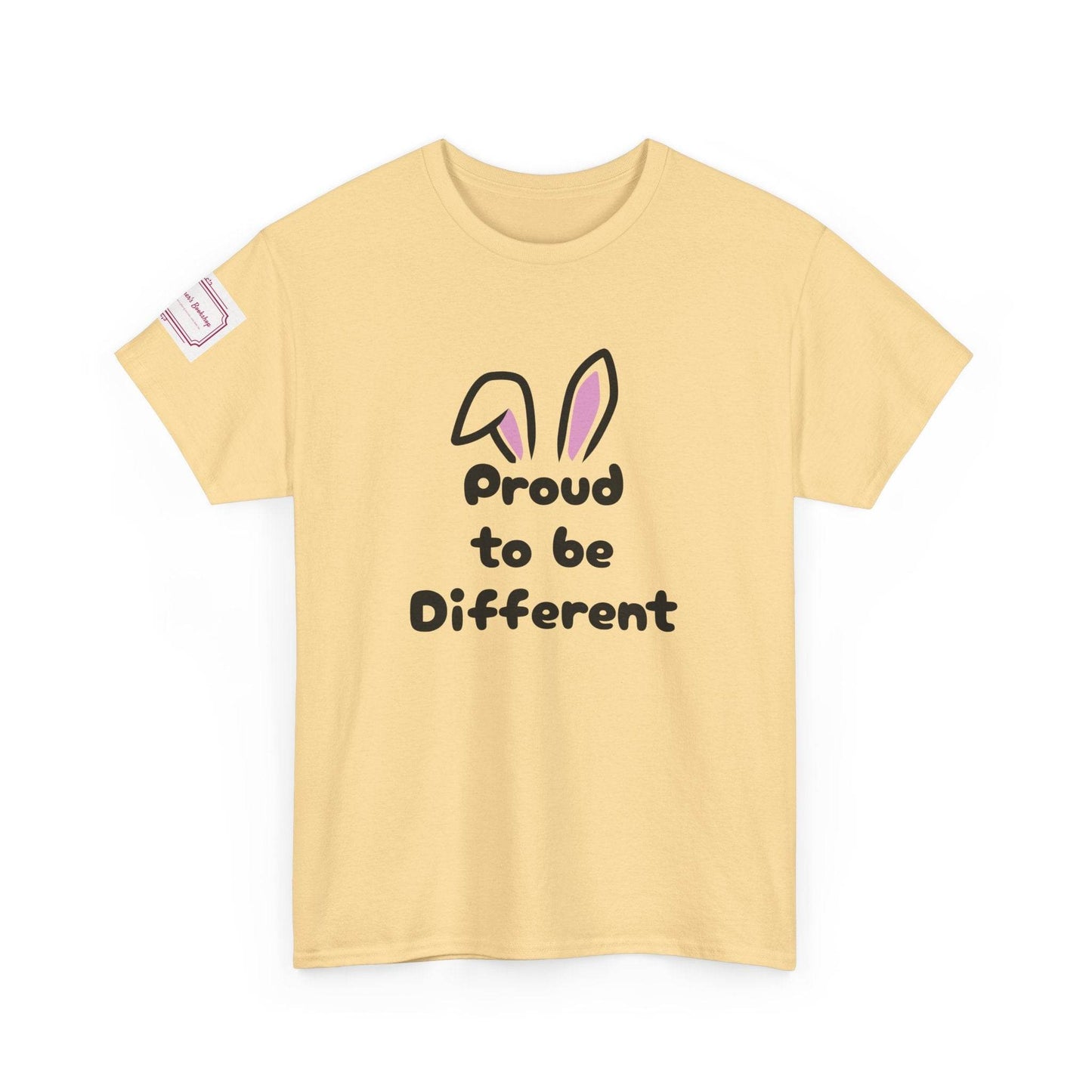 Proud to be Different Unisex Heavy Cotton Tee - Fun & Inclusive Graphic T-Shirt - The Dreamer's Bookshop.